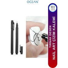Ocean Profesyonel Nail Art Çizim ve Desen Kalemi Siyah EBAY-118