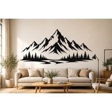 Eseran Print Mountain Peak Dağ Silüeti Duvar Stickerı