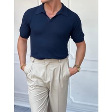 Modefendicom Polo Yaka Örme Triko Tshirt