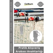 Carlburn Özel Üretim Metal Bozuk Para Jeton Market Arabası Şık Dayanıklı Pratik Alışveriş Arabası Anahtarlığı