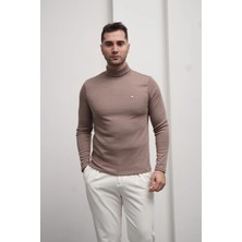 Modefendicom Slim Fit Italyan Kesim Tam Balıkçı Boğazlı Kazak
