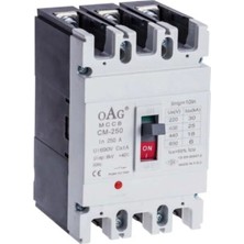 Oag 160A 36KA 3 Kutuplu Kompakt Şalter Sabit Tip
