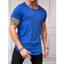 Modefendicom Slim Fit Oval Kesim Pamuk Basic Tshırt