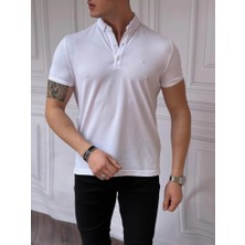 Modefendicom Merserize Polo Yaka Slimfit Kalıp Tshirt