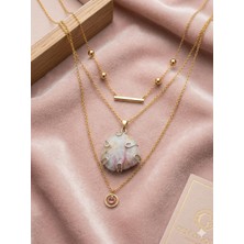 ELF Shopping Doğal Akik Taşı Kolye – Gold Zincirli El Yapımı Doğal Taş Kolye (Premium Tasarım)