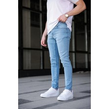 Ser Joven Erkek Açık Mavi Slim Fit Likralı Jean Pantolon