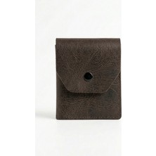 Vanilla Collection Hakiki Crazy Deri Kişiye Özel Isim Yazılı Cüzdan - Yüksek Nakit Kapasiteli Minimalist Model Crazy Kahve