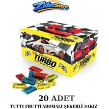 Emrah Gültekin Turbo Sakız 20 Adet Nostaljik Tuttı Fruttı Aromalı Şekerli Sakız Koleksiyonluk Mini Paket