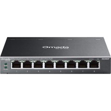 Omada ES208GP, 8 Port, Gigabit Poe+, 64W, Yönetilebilir, Metal Kasa Switch