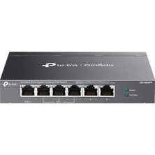 Omada DS106GPP, 6 Port Gigabit, 3 Port Gigabit Poe+, 64W, 1 Port Gigabit Poe++, Yönetilemez, Metal Kasa Masaüstü Sessiz Switch