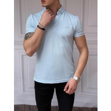 Modefendicom Merserize Polo Yaka Slimfit Kalıp Tshirt