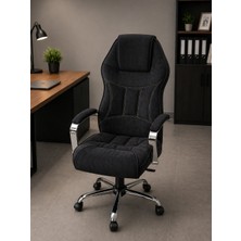 Trendcore Lüks Ergonomik Ofis & Makam Koltuğu – Yumuşak Dolgulu, Yüksek Sırt, Metal Kollu, Sessiz Teker, Modern Tasarım
