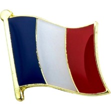 Tamgacrafts Fransa (France) Bayrak Rozeti Altın Metal Yaka Pin