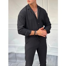 Modefendicom Fitil Desen Uzunkol  Gömlek