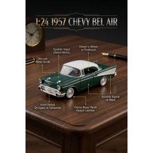 Craftivio Motor Max 1:24 1957 Chevy Bel Air Yeşil Die-Cast Metal Klasik Model Araba Lisanslı