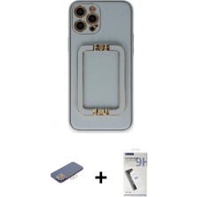 Marsilyan™- iPhone 12 Pro Max Kılıf Kozmos Minimal Prime - Şeffaf Uv Polymer Nano Ekran Koruyucu + Pembe Renkli Kamera Lens Koruma Cam