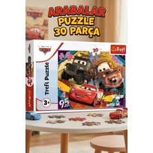 Craftivio Trefl Arabalar 30 Parça Puzzle Lisanslı - Şimşek Mcqueen ve Mater Eğitici Yapboz (3+ Yaş)