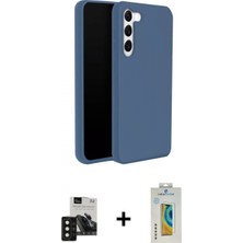 Marsilyan™- Galaxy S24 Kılıf Kozmos Yansıma Özel Seri - Siyah Polymer Nano Ekran Koruyucu + Siyah Pvd Metal Kamera Lens