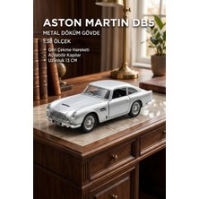 Craftivio Aston Martin Db5 1:38 Ölçek Metal Çek Bırak Model Araba - Açılabilir Kapılar (13 Cm)