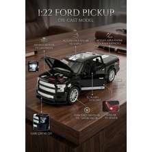 Craftivio 1:22 Ölçek Metal Ford Pickup Model Araba - Sesli, Işıklı ve Çek Bırak Off-Road Oyuncak Arazi Aracı