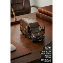 Craftivio Kinsmart Mercedes Benz Sprinter Ups Kargo Aracı Metal Model Araba Çek Bırak (12 Cm)