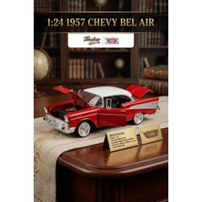 Craftivio Motor Max 1:24 1957 Chevy Bel Air Yeşil Die-Cast Metal Klasik Model Araba Lisanslı