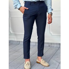 Modefendicom Slim Fit Kalıp Düz Kumaş Pantolon