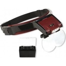 Ronanna - Lens Takmalı 4 Lens , LED Lambalı Şapka Tip Büyüteç ( Lisinya )