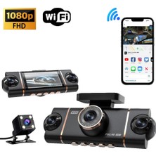Çeşithane 4 Lens 360 Derece Araç Kamera Sistemi Gece Görüşlü Wifi Kayıt