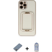 Marsilyan™- iPhone 12 Pro Max Kılıf Kozmos Minimal Prime - Siyah Joko Magic 5d Cam + Gümüş Metal Kamera Lens Koruma Cam