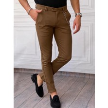 Modefendicom Slim Fit Kalıp Düz Kumaş Pantolon