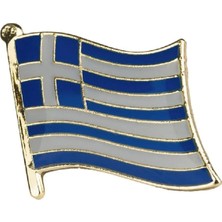 Tamgacrafts Yunanistan (Greece) Bayrak Rozeti Altın Metal Yaka Pin