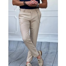 Modefendicom Slim Fit Kalıp Düz Kumaş Pantolon