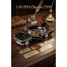 Craftivio Motor Max 1:24 1955 Chrysler C300 Siyah Die-Cast Model Araba - Açılır Kapı, Kaput ve Bagaj