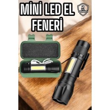 Ronanna Şarjlı Metal Zoomlu El Feneri Işıldak LED Işık Taşınabilir El Lambası - Lisinya