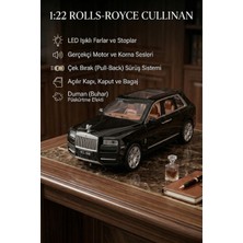 Craftivio 1:22 Ölçek Metal Diecast Rolls-Royce Cullinan Model Araba Işıklı Sesli Duman Atan Çek Bırak