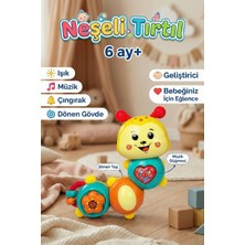 Craftivio Eğitici Sesli ve Işıklı Neşeli Tırtıl Bebek Oyuncağı 6 Ay+ Zeka Geliştirici Çıngıraklı Müzikli