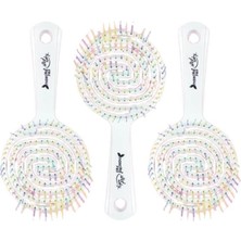 Naque Professional Üç Boyutlu Saç Fırçası Beyaz x 3