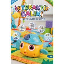 Craftivio Eğitici Müzikli Işıklı Interaktif Balık Bebek Aktivite Oyuncağı Ninnili Sesli Oyuncak