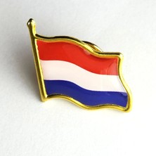 Tamgacrafts Hollanda (Netherlands) Bayrak Rozeti Altın Metal Yaka Pin