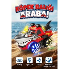 Craftivio Işıklı Sesli Hareketli Köpek Balığı Canavar Kamyon - 360 Derece Dönen Oyuncak Araba