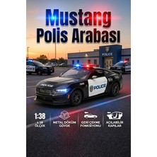 Craftivio Polis Arabası Metal Çek Bırak Oyuncak Araba 1:38 Ölçek Kapıları Açılan Model Araç