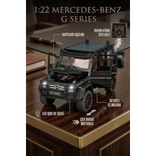 Craftivio 1:22 Ölçek Mercedes G Serisi Diecast Metal Model Araba Sesli Işıklı Buhar Atan Çek Bırak Jip