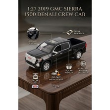 Craftivio Motor Max 1:27 2019 Gmc Sierra 1500 Denali Crew Cab Siyah Lisanslı Diecast Metal Model Araba