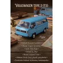 Craftivio Motormax 1:24 Volkswagen Type 2 (T3) Mavi Klasik Metal Model Araba Resmi Lisanslı Diecast