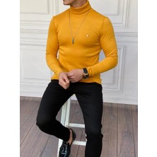 Modefendicom Slim Fit A Kalite Pamuk Tam Boğazlı Kazak
