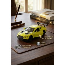 Craftivio Diecast Bentley Continental Gt3 Metal Çek Bırak Oyuncak Araba - Kapıları ve Bagajı Açılır 12CM