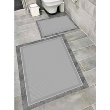 PremiumPort Su Itme Özellikli 2'li Banyo Paspas Takımı, Şıklık ve Konfor Sunar