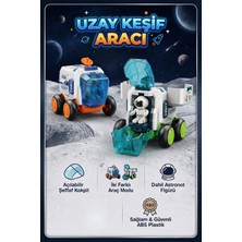 Craftivio Vardem Astronot Figürlü Çek Bırak Uzay Keşif Aracı Oyuncak Açılabilir Kapılı Uzay Mekiği Yeşil