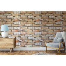 Duvarline Kendinden Yapışkanlı Duvar Kağıdı Taş Desenli ( 65 cm x 3 Mt)